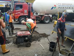 Jalan Langsung Diperbaiki Pasca Kecelakaan