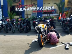 Motor dengan Knalpot Brong Ngandang di Polres
