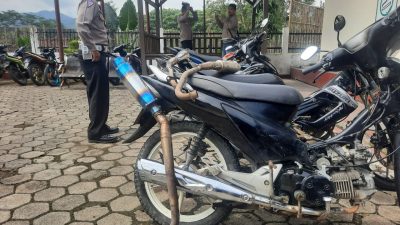 Polisi Terus Lakukan Razia Knalpot Brong