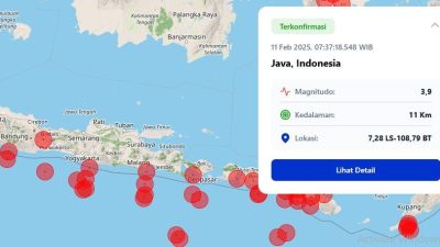 Gempa Berpusat di Daratan Guncang Cilacap