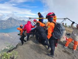 Pendaki Asal Brasil Tewas Jatuh di Gunung Rinjani, Evakuasi Terkendala Medan Ekstrem