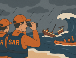 Nelayan Sukabumi Hilang Usai Perahu Dihantam Gelombang Tinggi