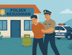 Polsek Kesugihan Tangkap Residivis dalam Kasus Pencurian Tabung Gas