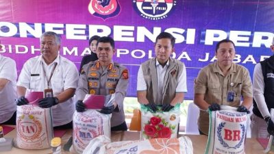 Polda Jabar Amankan Enam Orang Tersangka Terkait Beras Oplosan