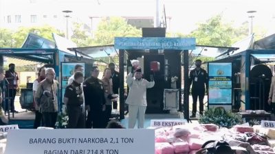 Presiden Musnahkan Narkoba 214 Ton, Prabowo Tegaskan Perang Total Terhadap Bandar dan Jaringan Gelap