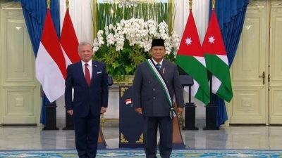 Presiden Prabowo Terima Penghargaan Tertinggi dari Raja Yordania