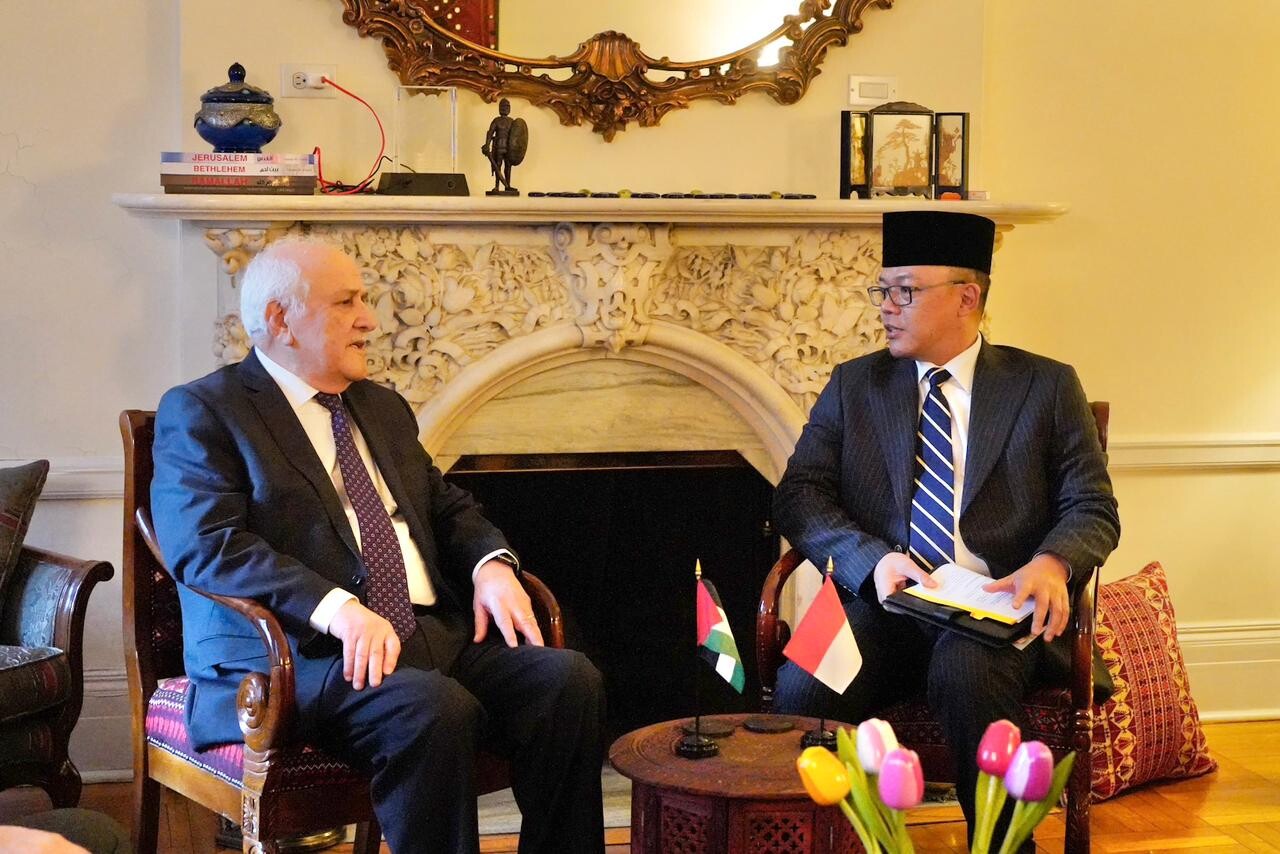 Menlu Sugiono Temui Wakil Palestina di New York, Jamin Dukungan ke Palestina