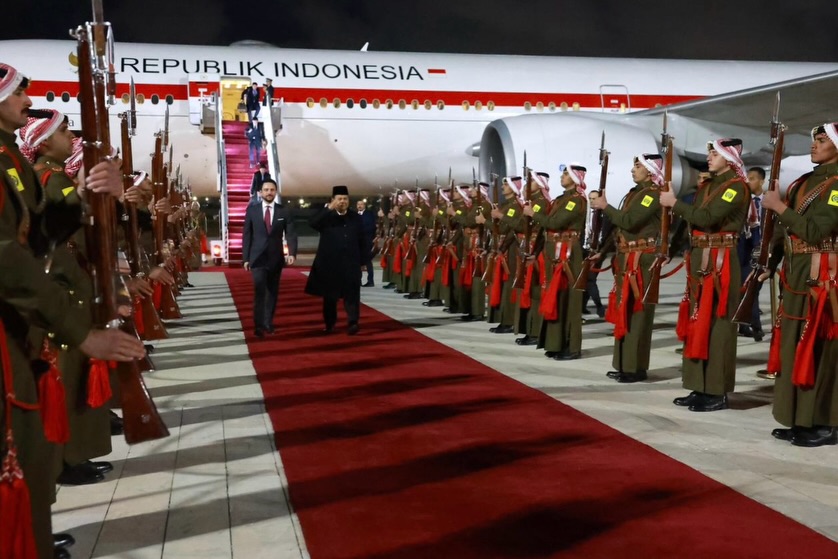 Prabowo Tiba di Yordania, Langsung Disambut Putra Mahkota