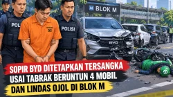 Sopir BYD Ditetapkan Tersangka Usai Tabrak Beruntun 4 Mobil dan Lindas Ojol di Blok M