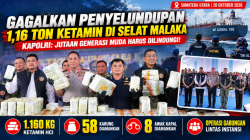 Polri-BNN Gagalkan Penyelundupan 1,16 Ton Ketamin dari Malaysia, 8 Tersangka Diamankan